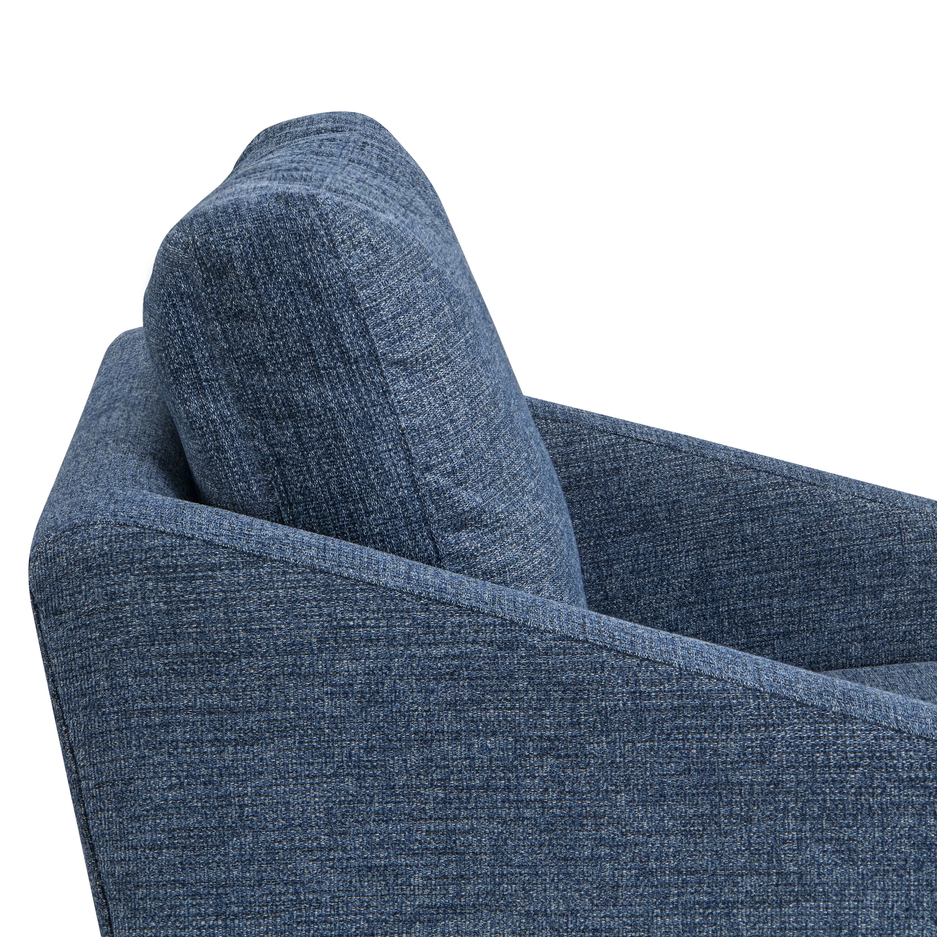 Studio Living Harvard Modern Swivel Accent Chair, Blue Chenille Fabric