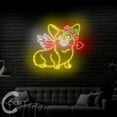 thumbnail image 2 of C-CRAFT Corgi Dog Cupid Neon Led Light Up 25 inch for Dog Clinic Valentine Wall Decor, 2 of 5