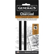 General Pencil Compressed Charcoal Set, 4B, Medium, 2/Pkg.