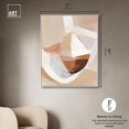 thumbnail image 4 of Serene Overlap II Canvas Print Brown Art by Art Remedy, White Frame, 36 x 45, 4 of 6