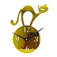 thumbnail image 2 of Relojes de pared Espejo Relojes de Funciona marco Sin tictac Irregur para decoración del hogar Decoración Oro Baoblaze reloj decorativo, 2 of 8