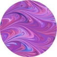 thumbnail image 1 of Ahgly Company Machine Washable Indoor Round Transitional Fuchsia or Magenta Purple Area Rugs, 8' Round, 1 of 7