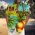 thumbnail image 3 of Camisas Y s Camisa para hombre Camisa de playa de manga corta holgada informal (AG, L), 3 of 4