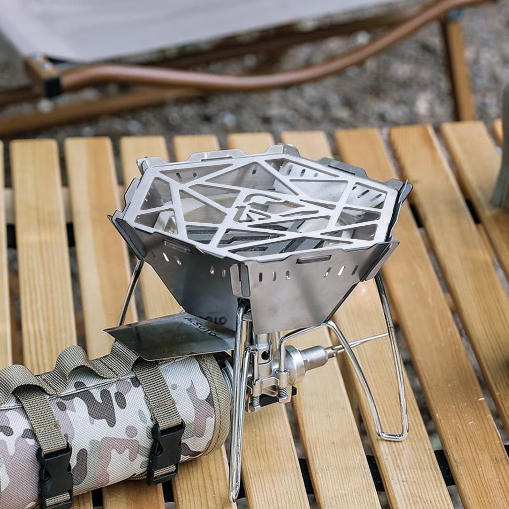 ZPAQI Camping Gas Stove WindShield Stainless Steels Outdoor Cooking Stove Windscreen