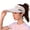 White, variant on Summer Sun Visor Hat - Unisex Hollow Out Sunscreen Knitted Breathable Adjustable Long Brim, UV Protection Beach/Tennis Sport Hat