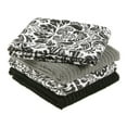 thumbnail image 3 of DII 19" Modern Style Polyester Fabric Damask Dishtowels in Black (Set of 4), 3 of 5
