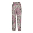 thumbnail image 5 of Roncen Women's Floral Print Jogger Pants - Casual Elastic Waist Trousers with Elastic Cuff & Pockets, Loose Fit Comfortable Long Pants, 5 of 5