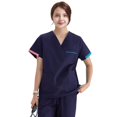 thumbnail image 1 of Ropa de lavado de manos de estilo coreano, ropa quirúrgica de manga corta, ropa de lavado de manos, ropa de aislamiento, traje de doctora, ropa de enfermera dividida, ropa quirúrgica para hombre, 1 of 6