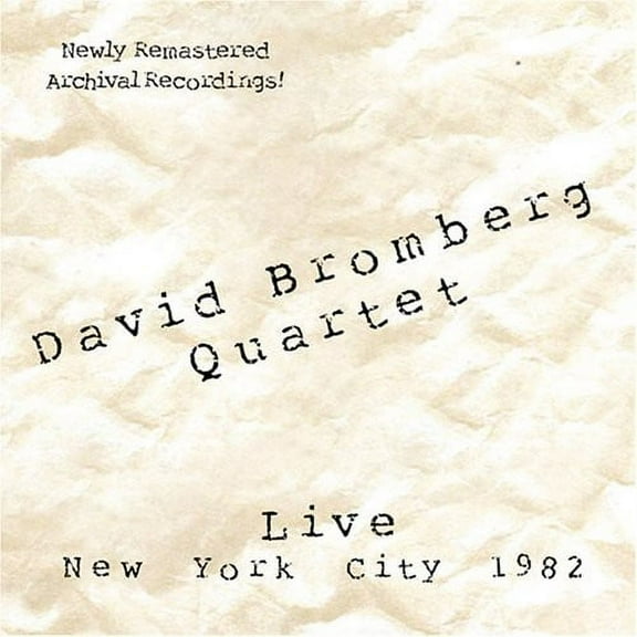 David Bromberg - Live: New York City 1982 - Music & Performance - CD