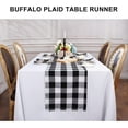 thumbnail image 4 of Dalrosia Buffalo Plaid Table Runner 13''x72'' White and Black Check Christmas Table Runner Gingham Table Runner for Family Dinner Outdoor or Indoor Parties Thanksgiving Christmas & Gathering, 4 of 5