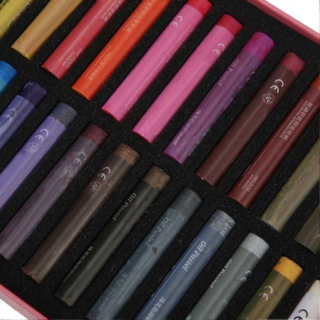 26 Pcs Oil Pastels Portable Standard 26 Colors Bright Natural Pearlescent Heavy Color Kids Art Oil Pastel Set