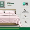 thumbnail image 5 of THREAD SPREAD Organic Cotton Bed Sheets Queen - 100% Organic Cotton Sheets Queen Size(4 PC, Blush), Crisp Cooling Percale Weave Sheet Set, 5 of 7