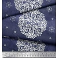 thumbnail image 2 of Soimoi Modal Satin Fabric Mandala Decorative Print Fabric by the Yard 42 Inch Wide, 2 of 3