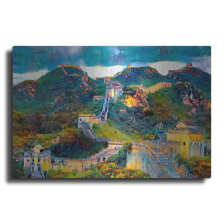 Luxe Metal Art 'Great Wall Of China 2023' by Pedro Gavidia Metal Wall Art, 36" x 24"