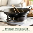 thumbnail image 5 of Cuisinart Outdoor Wok Station with 14” Carbon Steel Pan, 50,000 BTU Wok Burner, Prep Table, 5 of 13