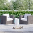 thumbnail image 2 of Living Source International Chaises de Patio avec Coussins en Espresso/gris (Ensemble de 2), 2 of 3