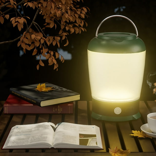 Xihbxyly Linterna Led para Acampar, Superbrillante, Recargable Por Usb, Portátil, Impermeable, Altura Ajustable, Batería Integrada de 2000 Mah, Gancho para Tienda de Campaña, Equipo de Supervivencia