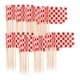 thumbnail image 5 of 100 mini palillos de dientes con forma de bandera, accesorios para aperitivos, manualidades, fiestas, cupcakes. rojo blanco, 5 of 9