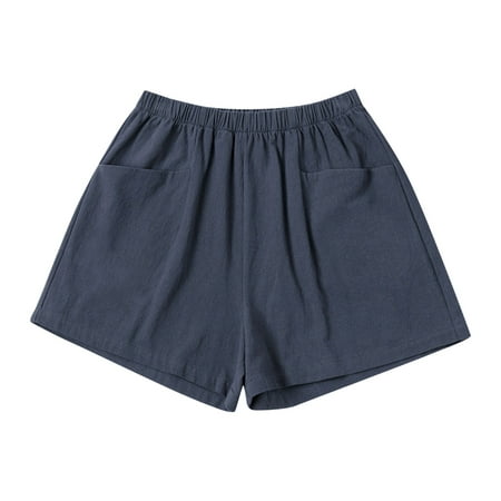 nsendm Womens Shorts Women Fashion Solid England Style Mid Waist Casual  Summer Shorts Pants Khaki M 