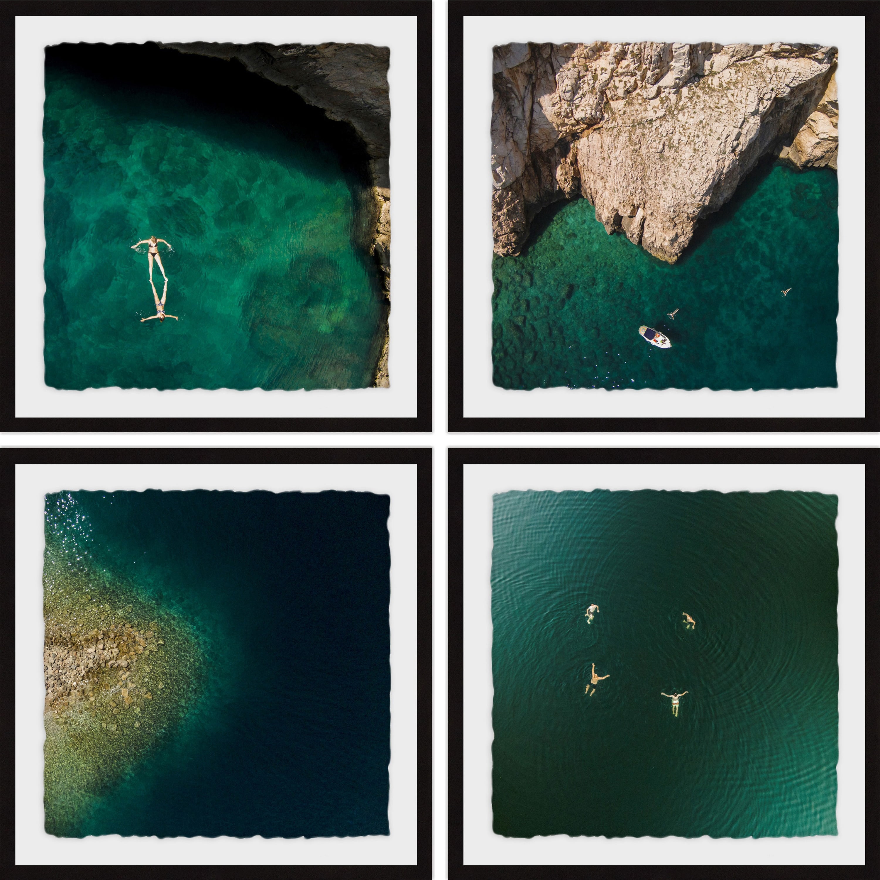 Quiet Coves II Quadriptych