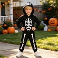 thumbnail image 5 of RMGVDSD Toddler Boys Girls Halloween Outfit Fall Winter Clothes Skeleton Print Hoodie Long Sleeve Hooded Sweatshirt Tops Pants 2Pcs Outfits Set 6-12 Months, 5 of 9