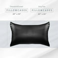thumbnail image 4 of Elegant Comfort 2-PACK Cooling Viscose Satin Pillowcase Set with Hidden Zipper closure, Silky Smooth for Best Hair and Skin Care-Beautiful Gift Box-2-Piece Satin Pillowcase Set, King, Black, 4 of 9