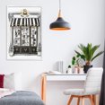 thumbnail image 3 of Stupell Industries Art Deco Striped Paris Shop Facade White Framed Giclee Art, 20 x 30, by Petals Prints Design, 3 of 8