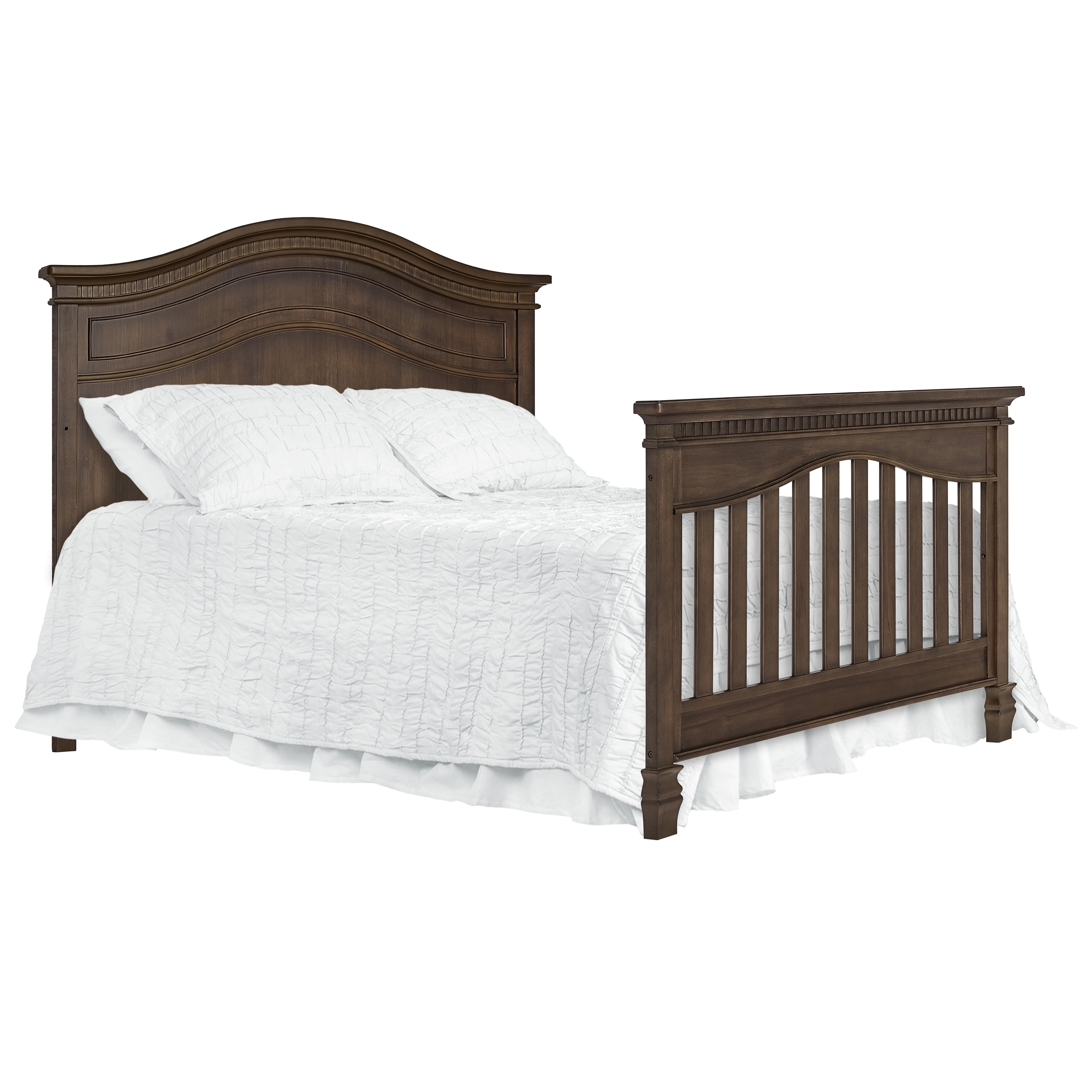 Evolur Convertible Crib Wooden Bed Rail Gold Dust Full Size