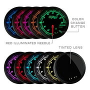 GlowShift Black Elite 10 Color Water Temperature Gauge