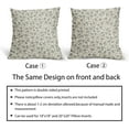 thumbnail image 5 of Daisy Floral Block Print Pillow Covers 18X18 Inch Gray Grey Beige Flowers Decorative Square Pillow Cases Set of 2 Farmhouse Home Decor Vintage Rustic Cute Throw Pillows for Sofa Couch Outdoor, 5 of 6