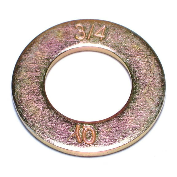 3/4" x 13/16" x 7/16" Zinc Plated Grade 8 Steel SAE Flat Washers FLWSRS-105