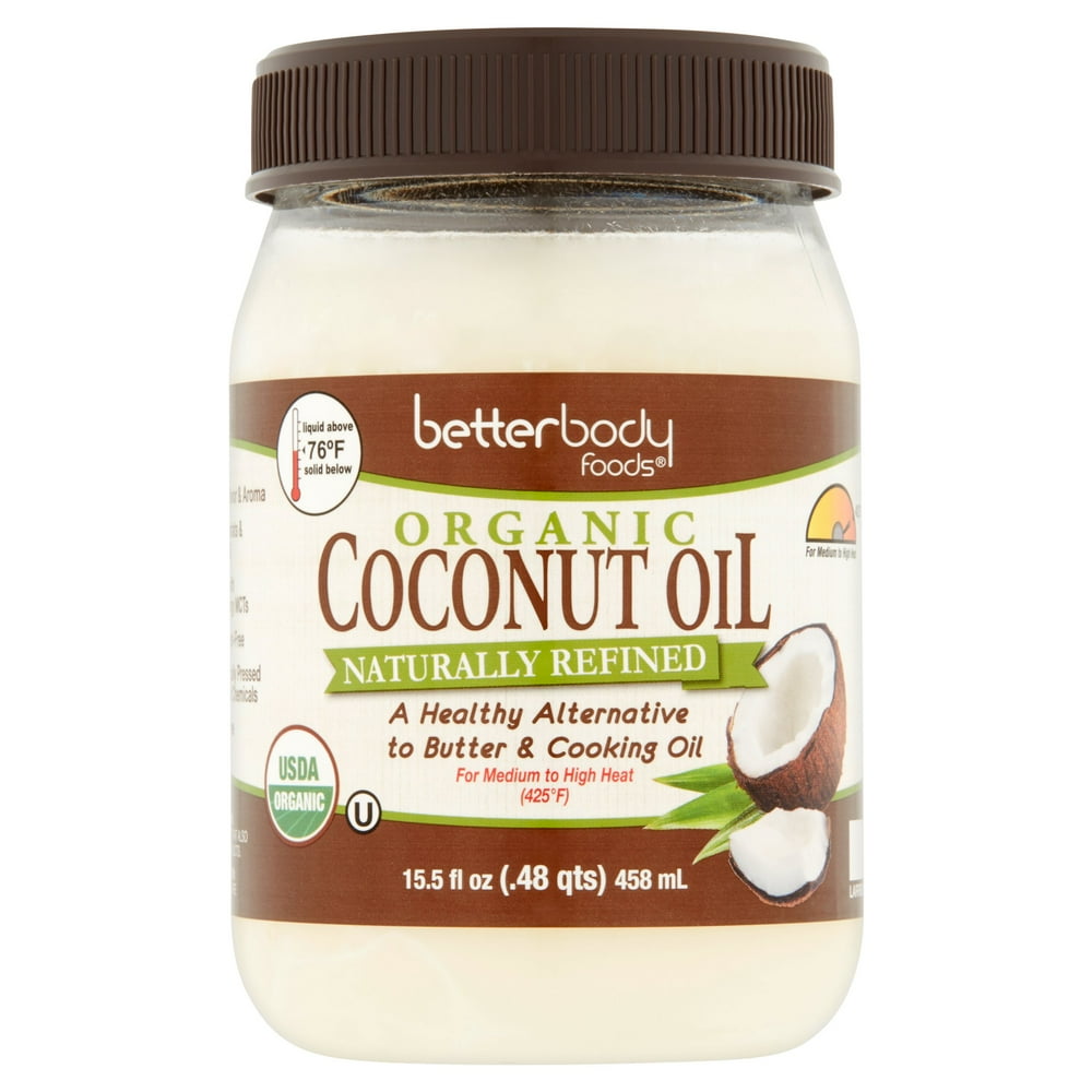 Betterbody Foods Organic Naturally Refined Coconut Oil, 15.5 fl oz, 6