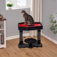 thumbnail image 6 of Larger Cat Tree Tower for Indoor Heavy Gothic Cat Trees with Coffin Bed, Gothic Cat House with Scratching Posts, Cat Shelves for Kitten, Spider Toy, Spooky Coffin Black with Red MMJ91L, 6 of 9