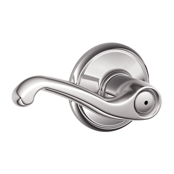 Schlage F40VFLA625 Bright Chrome Flair Privacy Lever