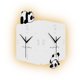 thumbnail image 1 of Reloj de pared Corne de doble cara, reloj de pared silencioso, versátil, silencioso, fácil de instalar, reloj interior y exterior para decoración de, 1 of 9
