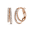 Rose Gold, variant on Cate & Chloe Corina 18k White Gold Plated 20mm Hoop Earrings with Swarovski Crystals Gift for Women