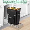 thumbnail image 4 of Qinaqin Stainless Steel Slide Out Garbage Can Estante para 30L Trash Pull Under Gabinete Sink (NO Can), 4 of 7