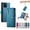 Blue, variant on ELEHOLD for iPhone 13 Flip Case, Wallet Zipper Magnetic Buckle Kickstand Wrist Strap Multifunctional Card Slots Wallet Business Case with Crossbody and Wrist Strap,Red