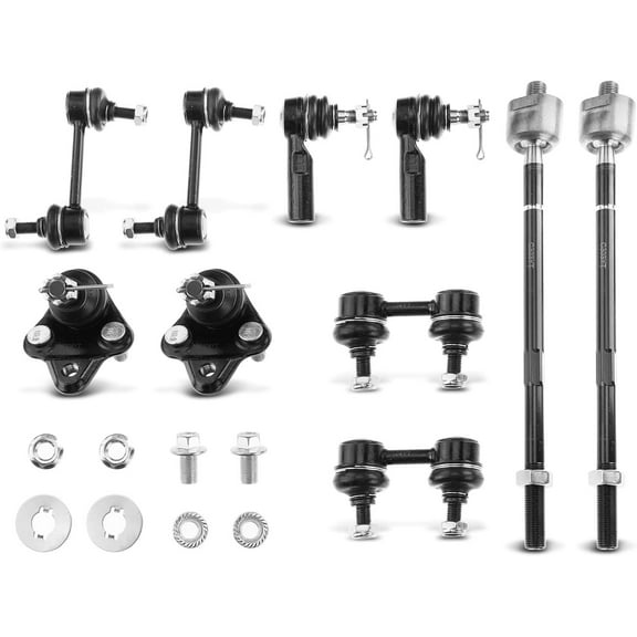 A-Premium 10Pcs Front Sway Bar Link Stabilizer Link Tie Rod End Lower Ball Joint Compatible with Toyota Corolla 1996-2002