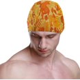 thumbnail image 2 of FYBTO Swimming Cap Yellow Autumn Leaf Grunge Unisex Adult FYBTO Polyester, 2 of 4