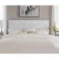 thumbnail image 4 of Jessenia Tufted Upholstered Headboard – Adjustable Queen Size, Padded White, 4 of 14