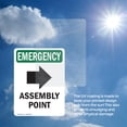 (2 Pack) Assembly Point [Right Arrow] With Symbol OSHA Emergency Sign ...