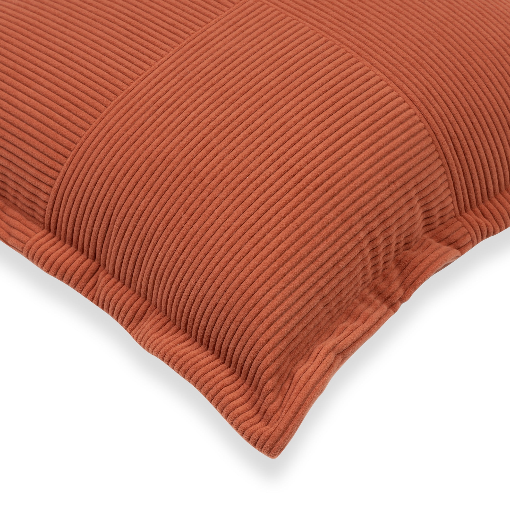 Mainstays Rust Corduroy Velvet 18x18 Decorative Throw Pillow