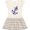 Natural with Stripes, variant on First Mate with Anchor and Banner Girls Toddler Dress