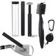 thumbnail image 2 of Kit de 3 cepillos limpiadores de palos de golf duraderos con ranuras de doble cara. Negro, 2 of 9