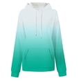 thumbnail image 3 of Dazajoo Pullover Hoodies for Women Oversized Long Sleeve Trendy Gradient Color Pullover Sweatshirts with Pocket 2024 Autumn Womens Loose Casual Drawstring Hooded Tops Today's Deals,White,XXXXL, 3 of 5