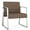 Castillo Quarry, variant on Waterfall Reception Waiting Oversize Guest Chair / Silver Steel / Black