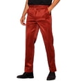 thumbnail image 4 of INSPIRE CHIC Men's Pants Metallic Straight Leg Party Nightclub Glittering Trousers 28 Red, 4 of 6