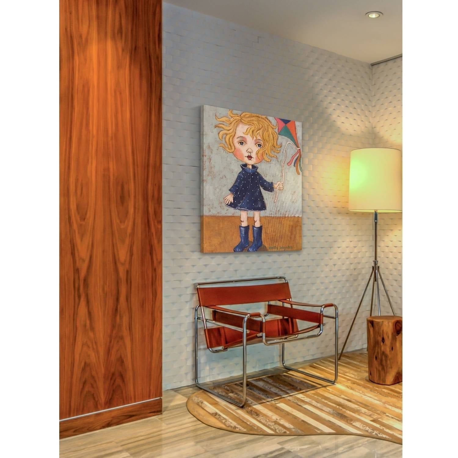 "Kate and Kite" Painting Print on Wrapped Canvas