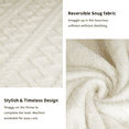 thumbnail image 3 of Sortora Beige Throw Blanket, King Size Plush Fluffy Couch Blanket, Soft Lightweight Cozy Bed Blankets for All Seasons - 280GSM Double-Sided 3D Knit, Machine Washable, 90"x106", 3 of 7